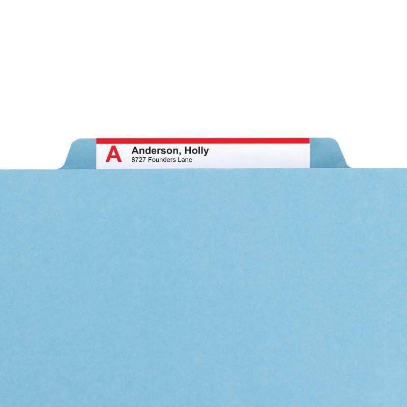 SMEAD PRESSBOARD CLASSIFICATION FILE FOLDER WITH SAFE SHIELD DIVIDERS 2" BLUE - Al Masam Stationery LLC