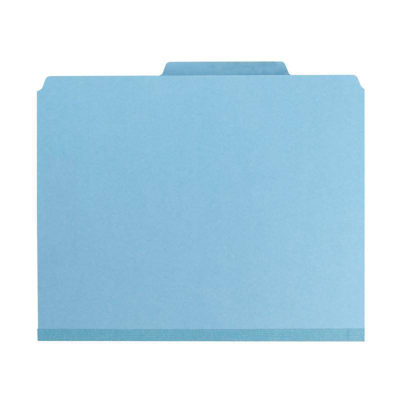 SMEAD PRESSBOARD CLASSIFICATION FILE FOLDER WITH SAFE SHIELD DIVIDERS 2" BLUE - Al Masam Stationery LLC