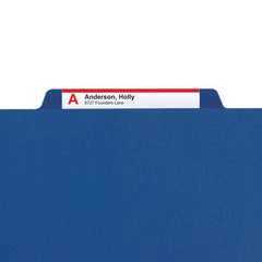 SMEAD PRESSBOARD CLASSIFICATION FILE FOLDER WITH SAFE SHIELD DIVIDERS 2" DARK BLUE - Al Masam Stationery LLC