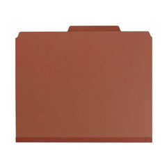 SMEAD PRESSBOARD CLASSIFICATION FILE FOLDER WITH SAFE SHIELD DIVIDERS 2" RED - Al Masam Stationery LLC