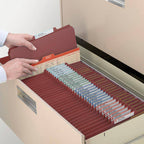 SMEAD PRESSBOARD CLASSIFICATION FILE FOLDER WITH SAFE SHIELD DIVIDERS 2" RED - Al Masam Stationery LLC