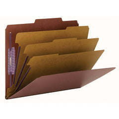 SMEAD PRESSBOARD CLASSIFICATION FILE FOLDER WITH SAFE SHIELD" FASTENERS 3 DIVIDERS 3 INCH EXPANSION RED - Al Masam Stationery LLC