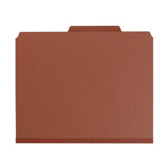 SMEAD PRESSBOARD CLASSIFICATION FILE FOLDER WITH SAFE SHIELD" FASTENERS 3 DIVIDERS 3 INCH EXPANSION RED - Al Masam Stationery LLC