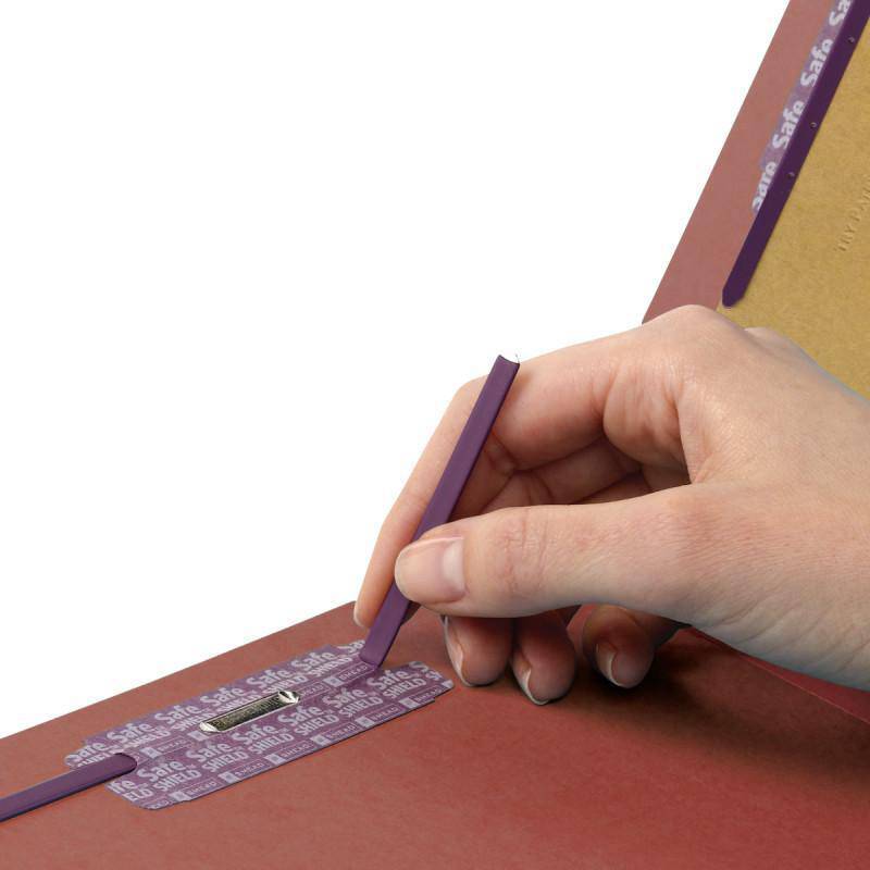 SMEAD PRESSBOARD CLASSIFICATION FOLDER WITH POCKET DIVIDER AND SAFE SHIELD DIVIDERS 2" RED - Al Masam Stationery LLC