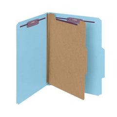 SMEAD PRESSBOARD CLASSIFICATION FOLDER WITH SAFE SHIELD DIVIDER 2" BLUE - Al Masam Stationery LLC