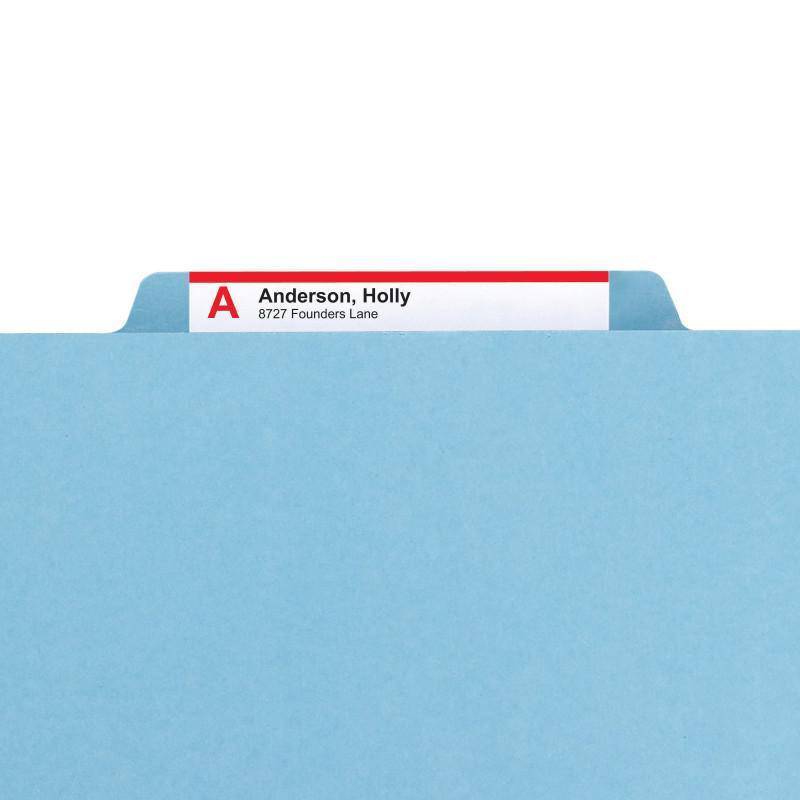 SMEAD PRESSBOARD CLASSIFICATION FOLDER WITH SAFE SHIELD DIVIDER 2" BLUE - Al Masam Stationery LLC
