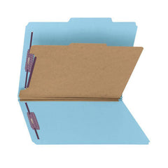 SMEAD PRESSBOARD CLASSIFICATION FOLDER WITH SAFE SHIELD DIVIDER 2" BLUE - Al Masam Stationery LLC