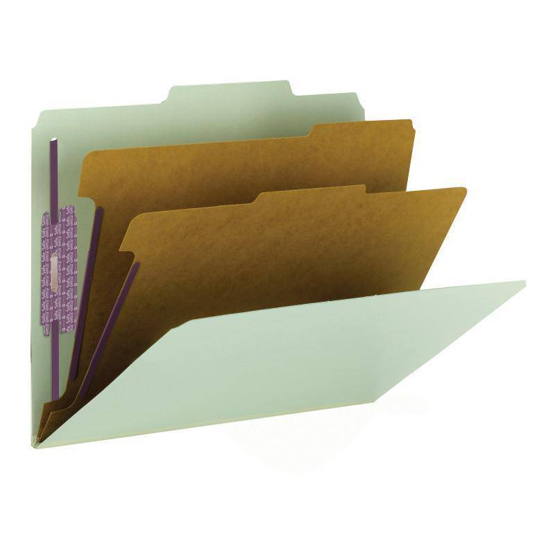 SMEAD PRESSBOARD CLASSIFICATION FOLDER WITH SAFE SHIELD GREEN - Al Masam Stationery LLC