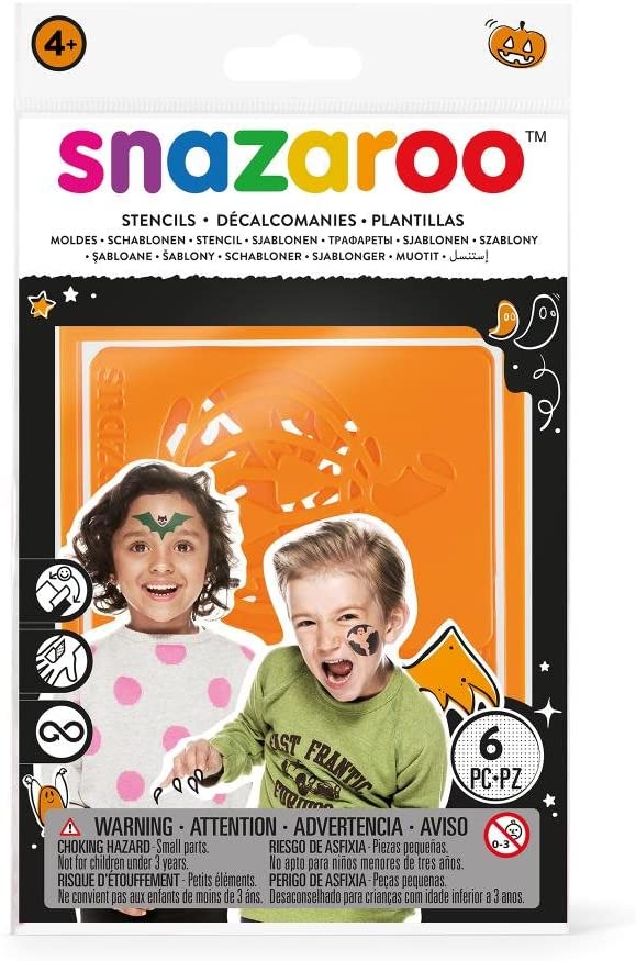 Snazaroo Face Paint Stencils, Halloween - Set of 6 - Al Masam Stationery LLC