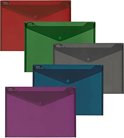 fusion A4 Polyfile Asstd Colours Pack of 5 - Al Masam Stationery LLC Main image
