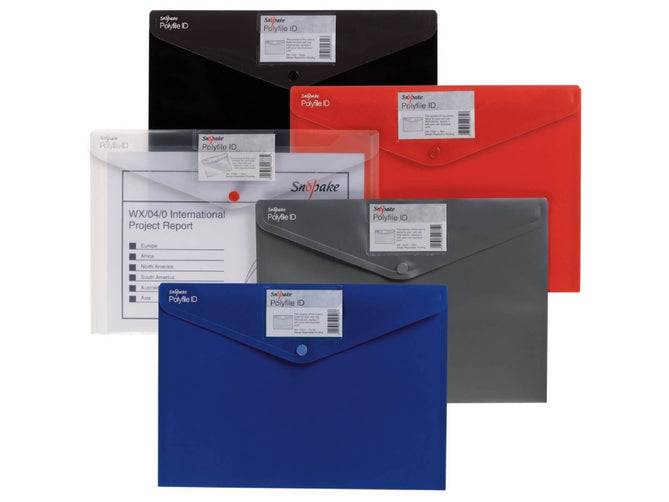 Polyfile 10 A4 Assorted Standard Colours Pack of 5 - Al Masam Stationery LLC Main image