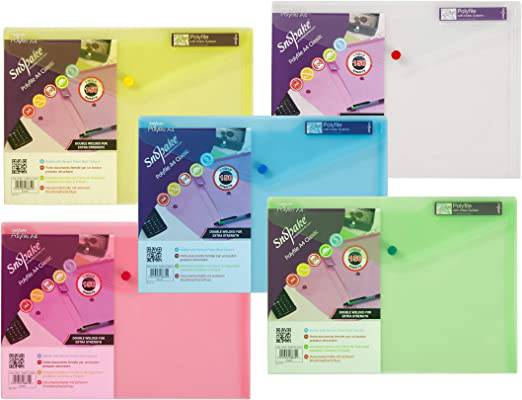 Polyfile A4 Assorted Colours Pack of 5 - Al Masam Stationery LLC Main image