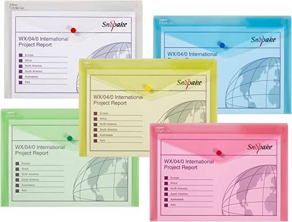 Polyfile A4 Assorted Colours Pack of 5 Secondary image
