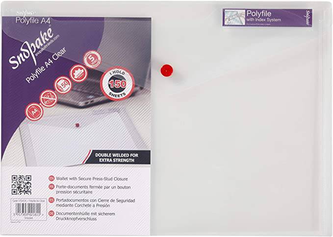 Polyfile A4 Clear Pack of 5 - Al Masam Stationery LLC Main image