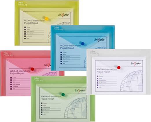 Polyfile A5 Assorted Colours Pack of 5 - Al Masam Stationery LLC Main image