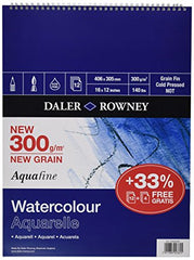 Daler Rowney Aquafine Watercolour Spirals Pad16 x 12 Inch