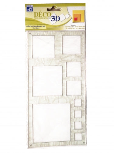 Lefranc & Bourgeois 3D Stencils 30*15cm  - Square Pattern - Al Masam Stationery LLC