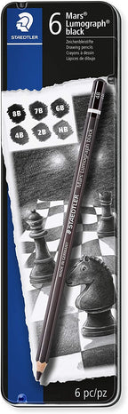 Staedtler 100B-G06 Mars Lumograph Pencil Black - Al Masam Stationery LLC