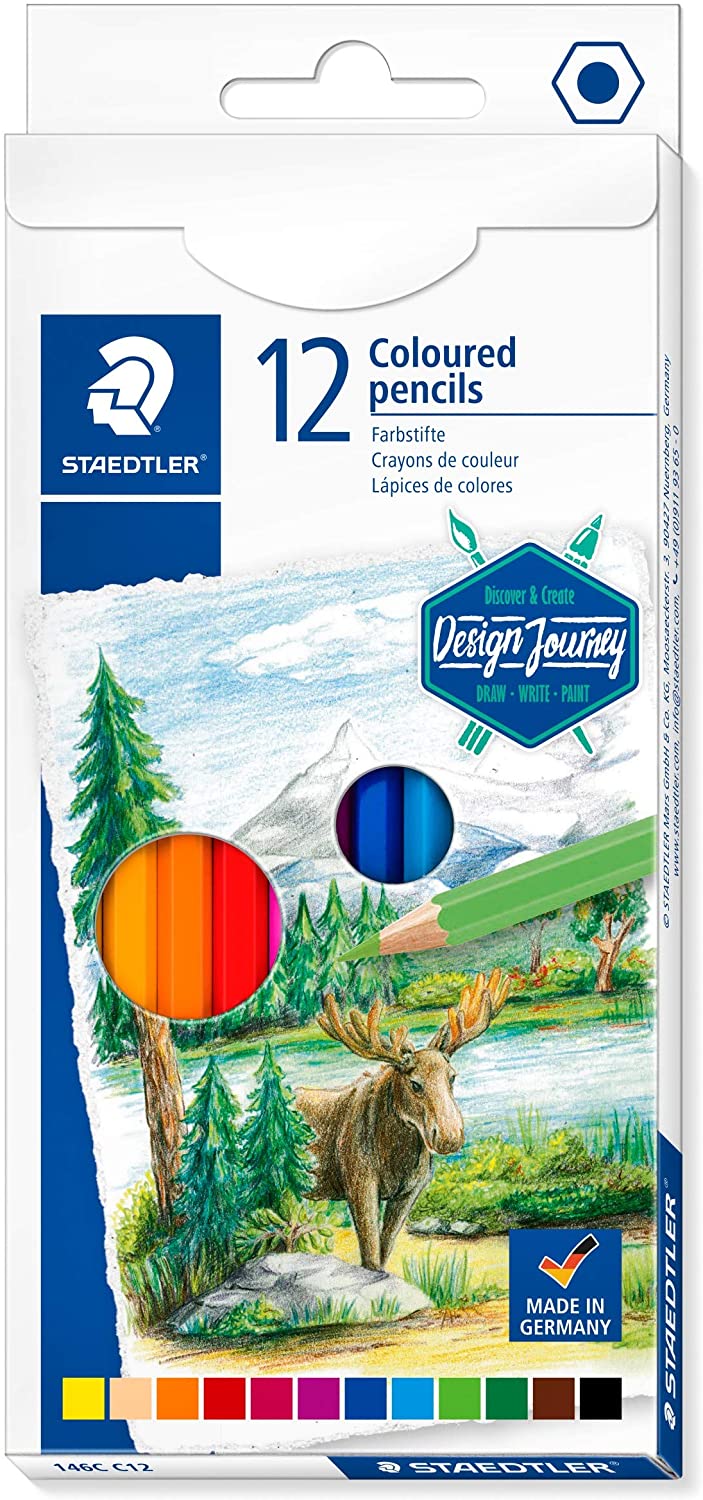 Staedtler 146C Coloured pencils permanent  Set of 12 Color - Al Masam Stationery LLC Main image