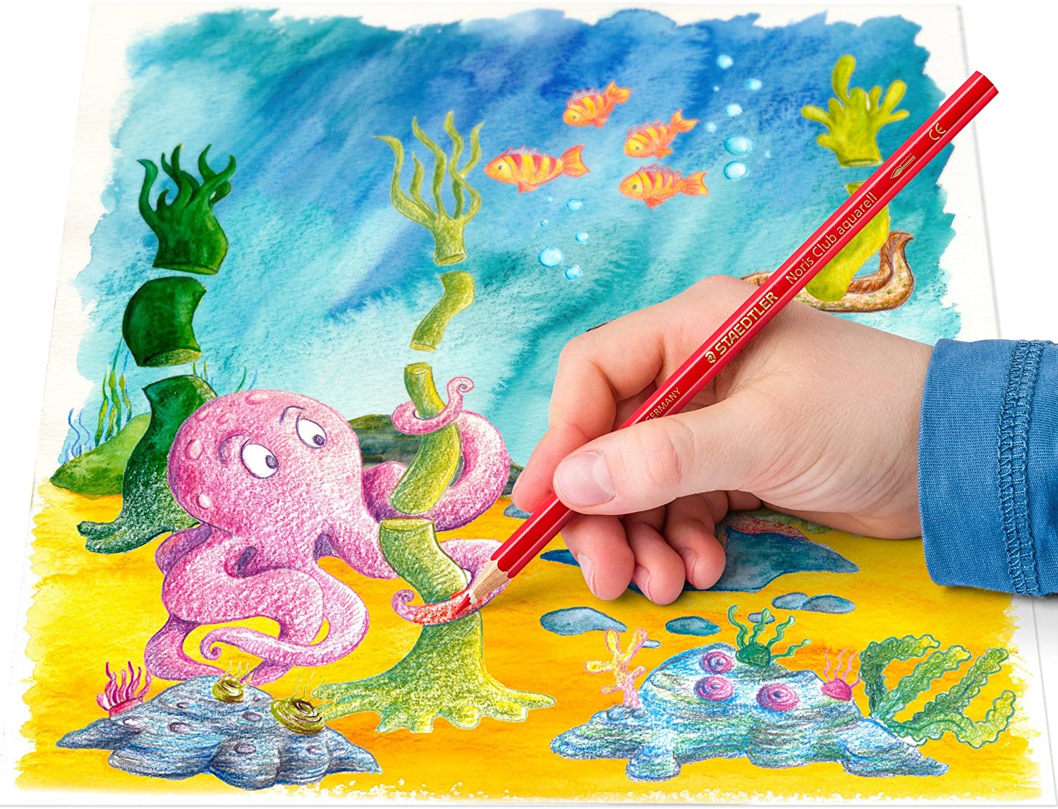 Staedtler Aquarell WaterColor pencil with brush Pack of 24 colors Secondary image
