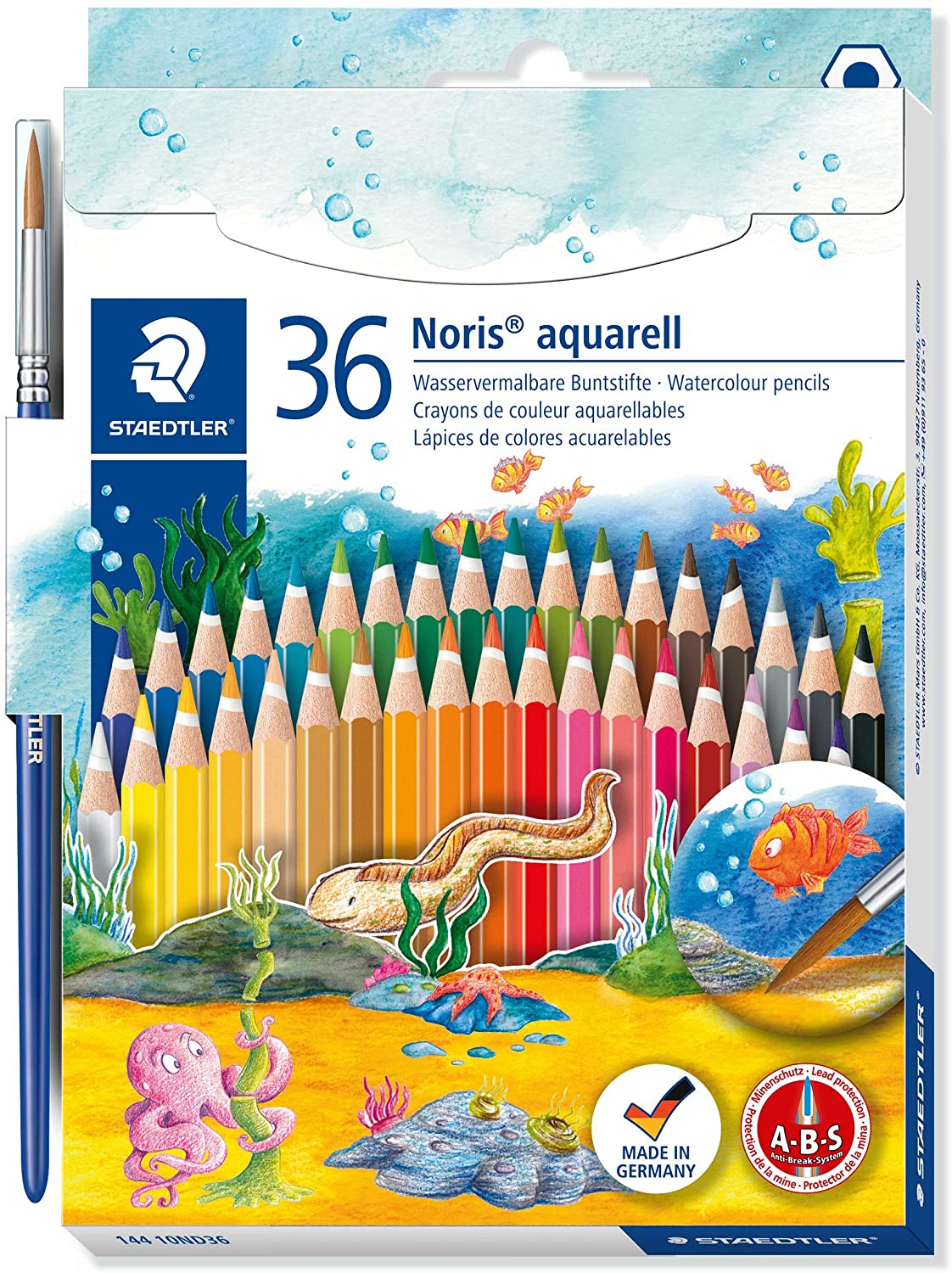 Staedtler Aquarell WaterColor pencil with brush Pack of 36 colors - Al Masam Stationery LLC Main image