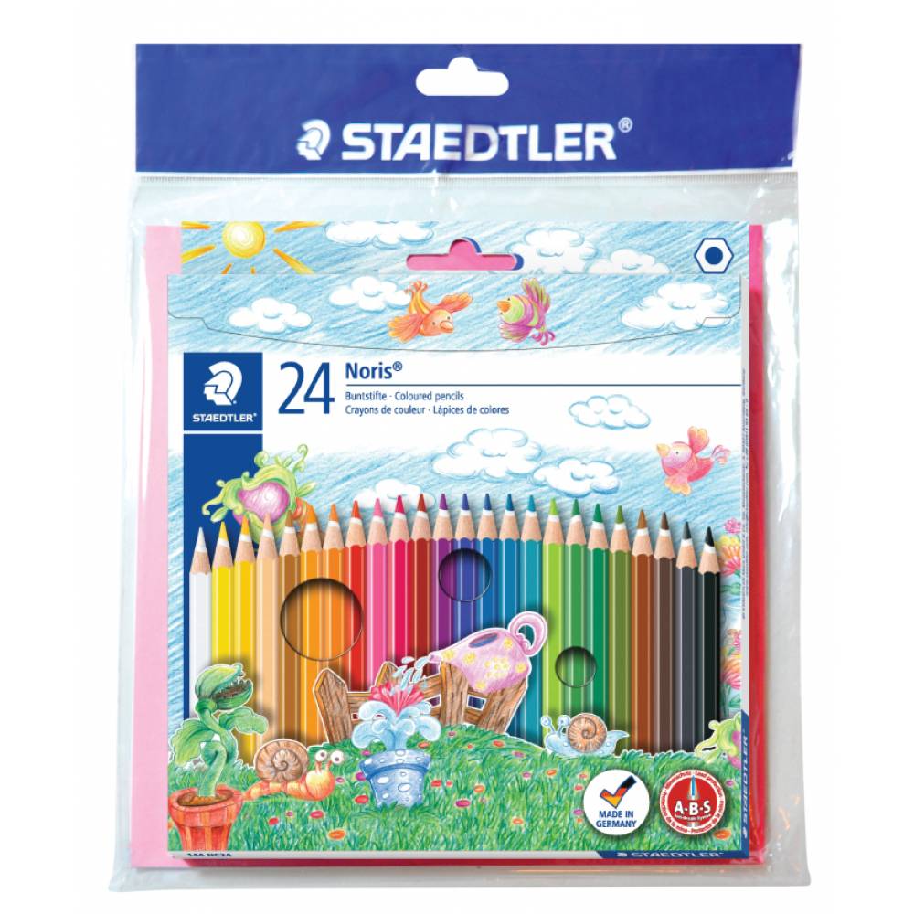 Staedtler Coloring Pencil144-NC24 with Sticker & Coloring book - Al Masam Stationery LLC Main image