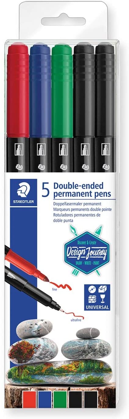 Staedtler Double-end Permanent Fibre Tip - Al Masam Stationery LLC Main image
