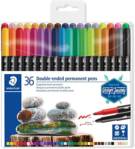 Staedtler Double-end Permanent Fibre Tip (Pack of 36) - Al Masam Stationery LLC Main image