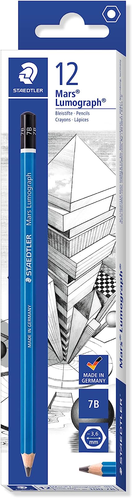 Staedtler Mars Lumograph Pencil 100B-7B - Al Masam Stationery LLC