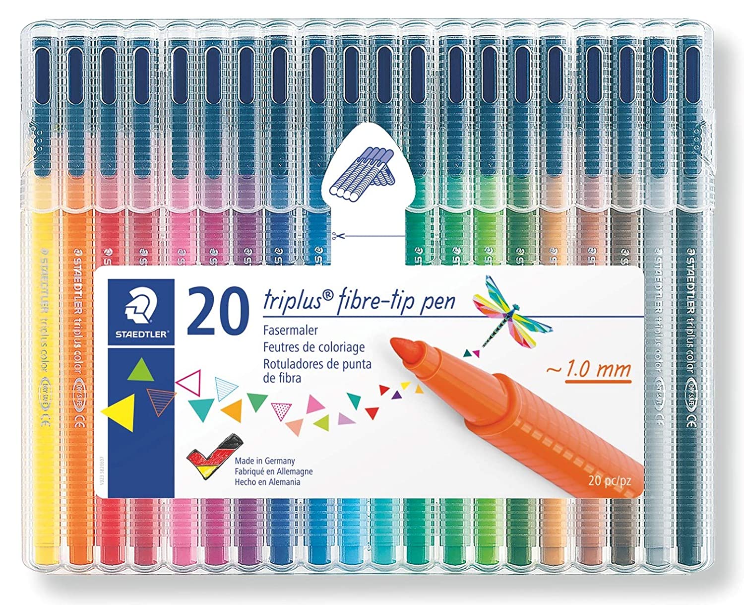 Staedtler Triplus Fibre-Tip pen Wallet of 20 Pcs (323-SB20) - Al Masam Stationery LLC Main image