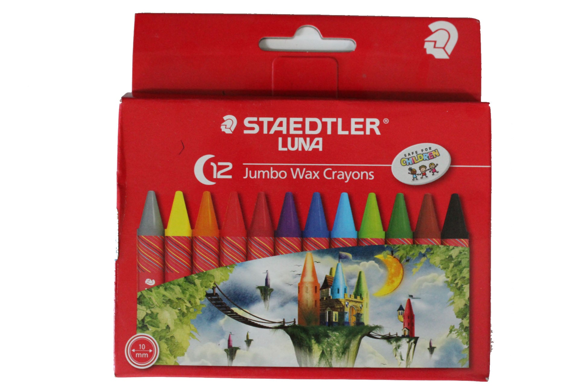 Staedtler 2210-LC Luna Jumbo Wax Crayon 12 Colors - Al Masam Stationery LLC Main image