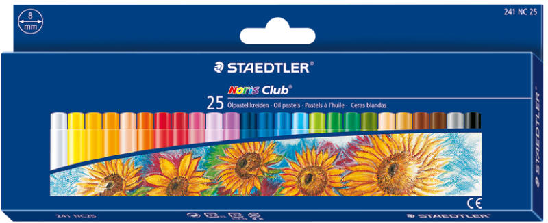 Staedtler 241-NC25 Noris Club Oil Pastels Set of 25 Colors - Al Masam Stationery LLC Main image