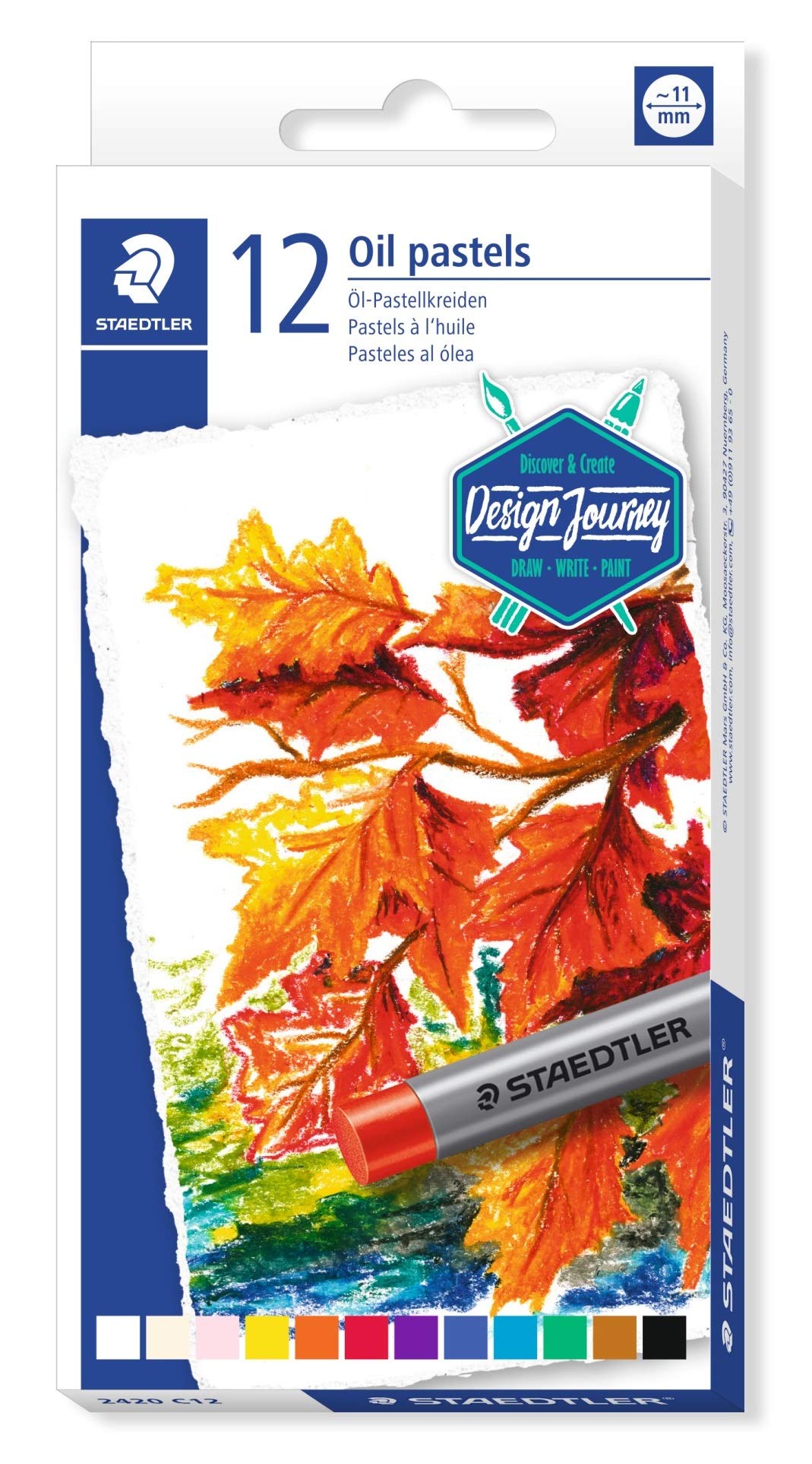 Staedtler 2420-C12 Oil pastels Set 12 Color - Al Masam Stationery LLC Main image