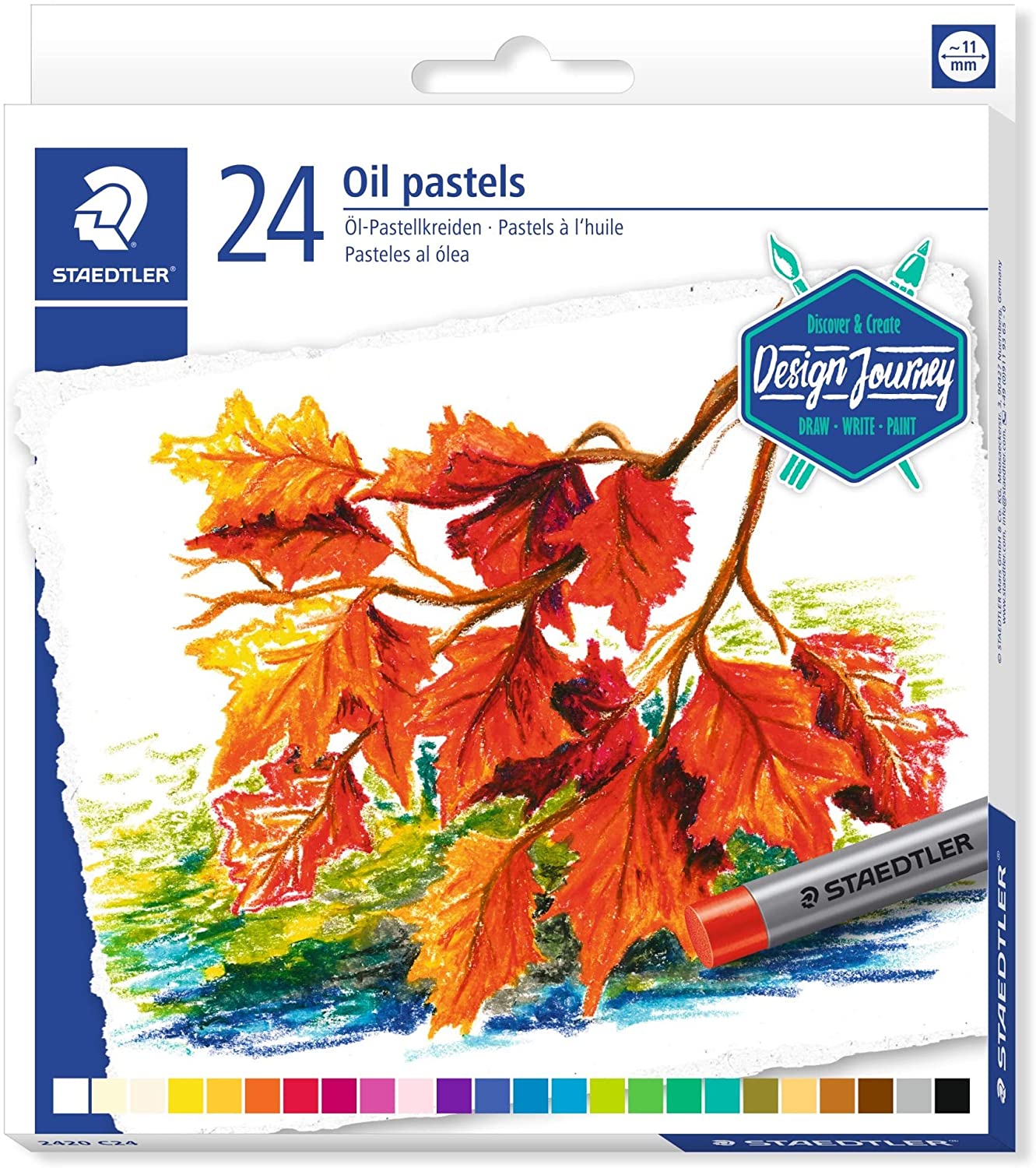 Staedtler 2420-C24 Oil pastels Set 24 Color - Al Masam Stationery LLC Main image