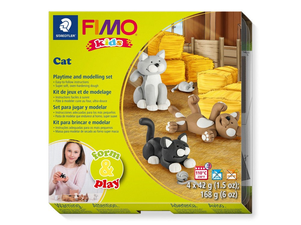 Fimo Kids Modelling Clay Form & Play Cat - Al Masam Stationery LLC Main image