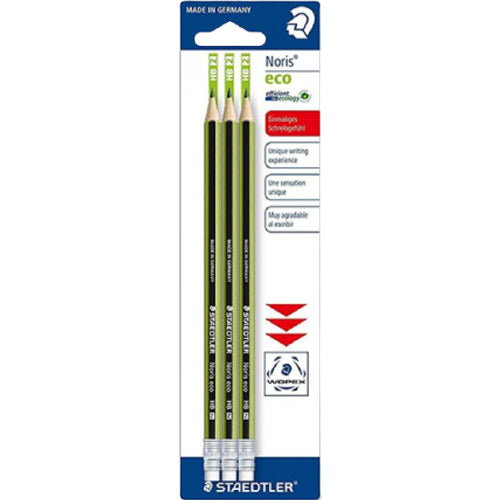 Staedtler 182-30 Noris Eco Pencil Blister of 3pcs - Al Masam Stationery LLC Main image