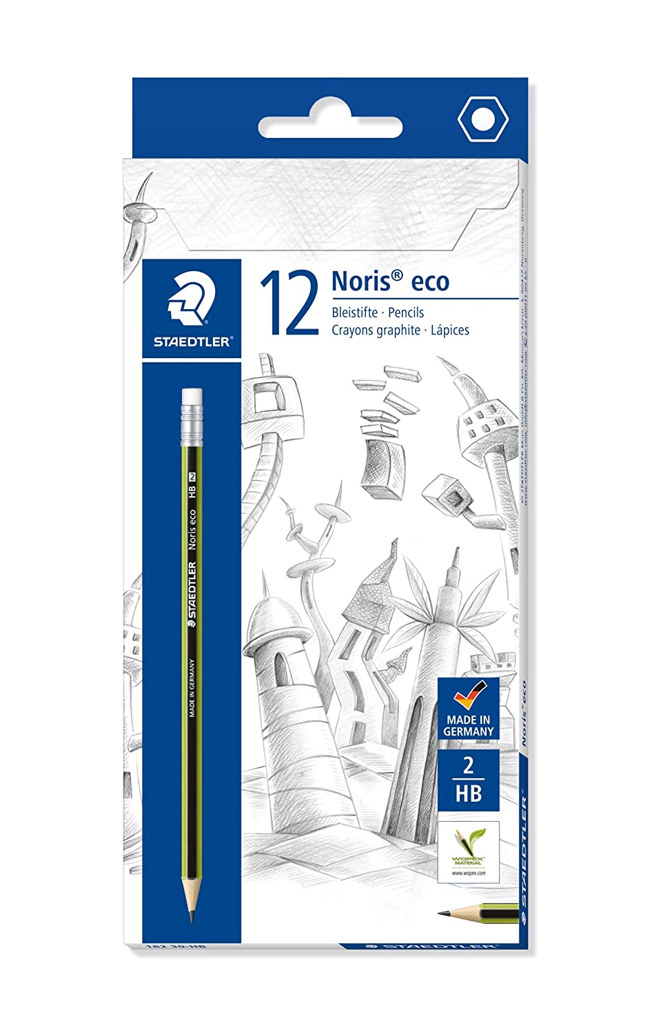Staedtler 182-30 Noris Eco Pencil HB Box of 12 Pcs - Al Masam Stationery LLC Main image