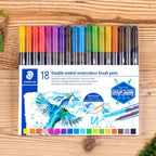 Staedtler 3001 TB18 Marsgraphic Double Ended Watercolor Brush Markers - Al Masam Stationery LLC