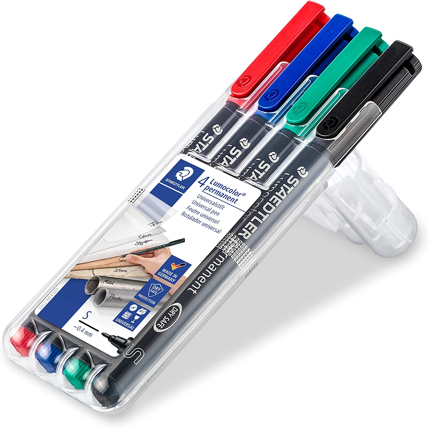 Staedtler 313-WP4-S Lumocolor OHP Permanent Pen U-Fine - Al Masam Stationery LLC Main image