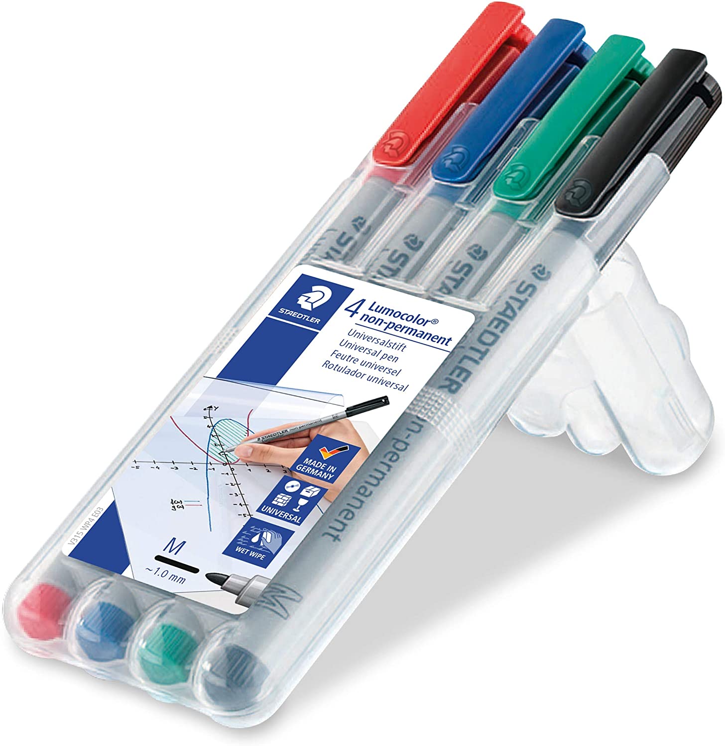 Staedtler 315-WP4-M Lumocolor OHP Non-Permanent Pen Meduim tip - Al Masam Stationery LLC Main image