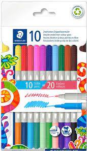 Staedtler 3280-C10 fibre Double Ended Staedt St - Al Masam Stationery LLC Main image