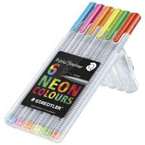 Staedtler 334Triplus Fineliner Neon Pack of 6 Colors - Al Masam Stationery LLC Main image