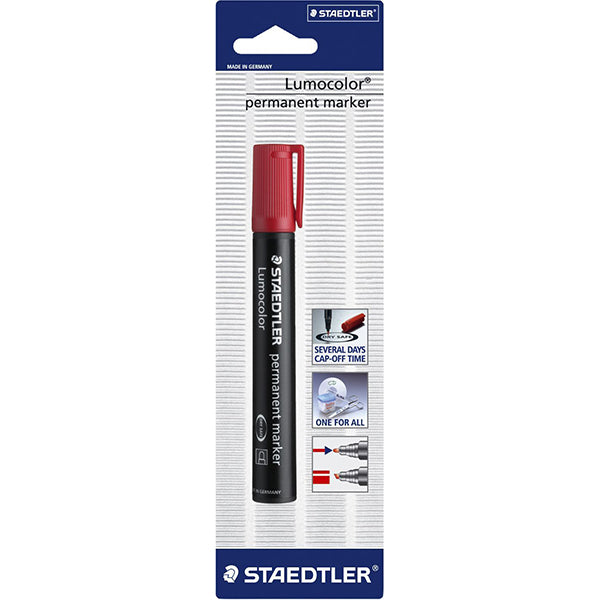 Staedtler 352 Permanent marker Bullet tip Red Blister pack - Al Masam Stationery LLC Main image