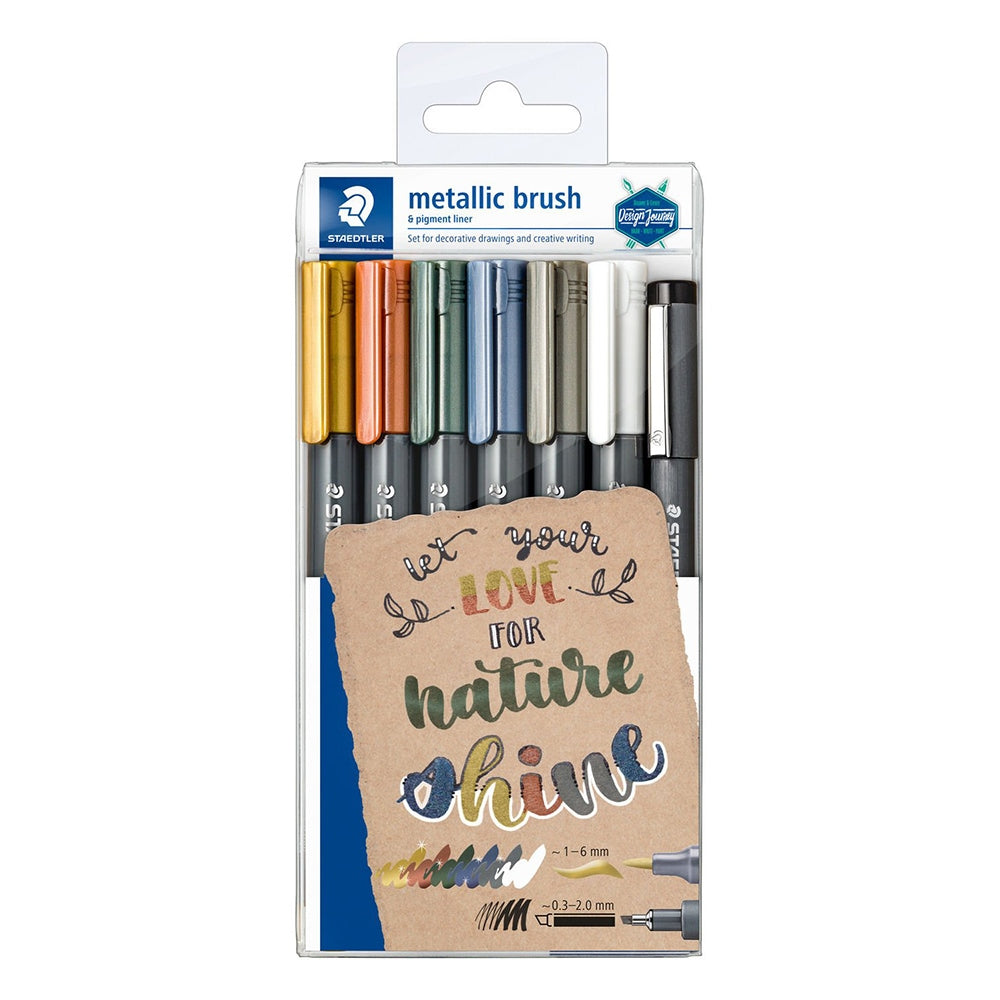 Staedtler DJ Brush Marker Metalic set - Al Masam Stationery LLC Main image