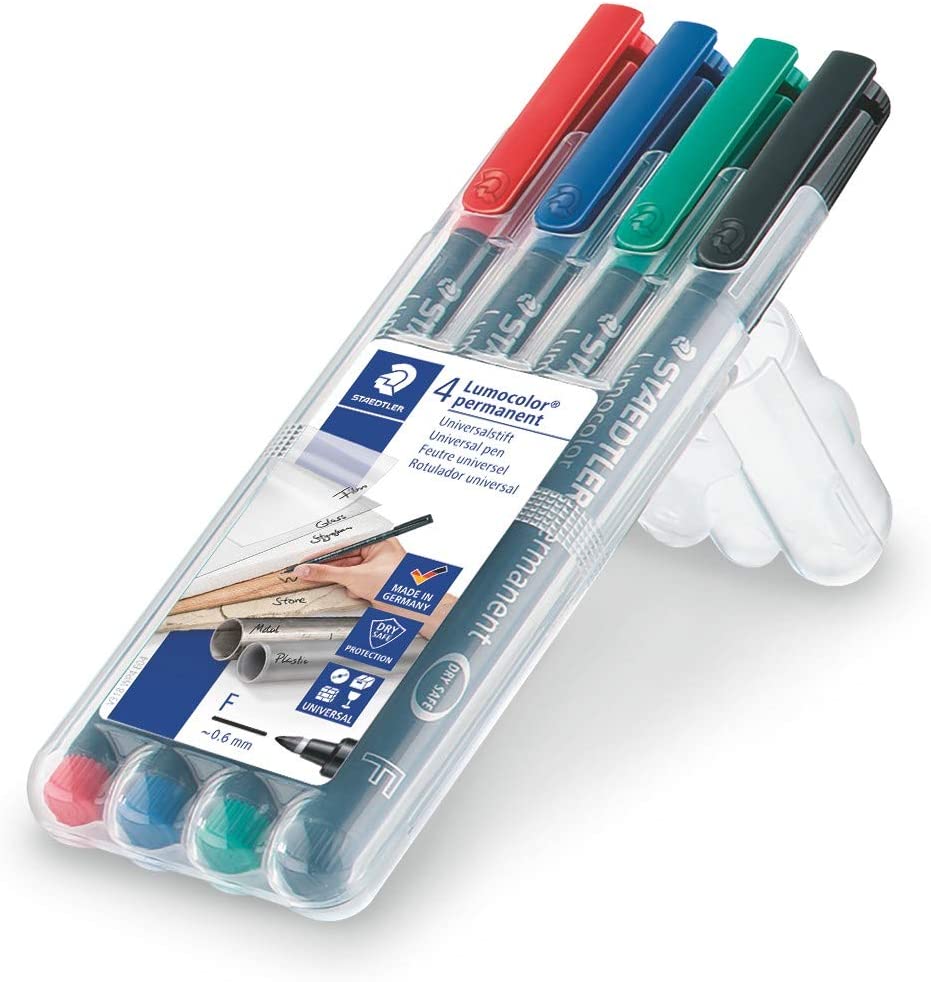 Staedtler Lumocolor OHP Permanent Marker (318-WP4-F) - Al Masam Stationery LLC Main image