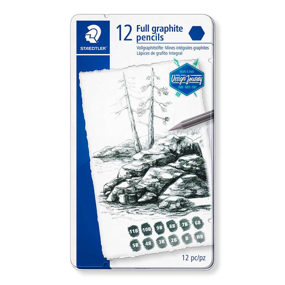 Staedtler Mars Lumograph Pure Graphite Set 12pc - Al Masam Stationery LLC Main image