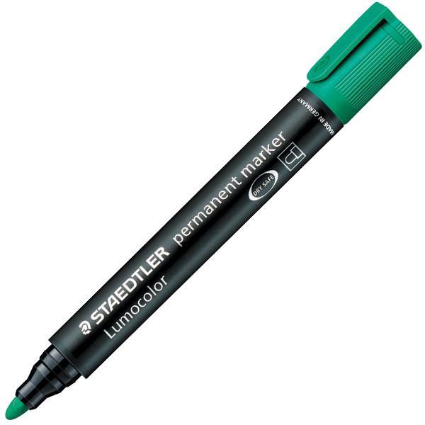 Staedtler Permanent marker Bullet Tip Green - Al Masam Stationery LLC Main image