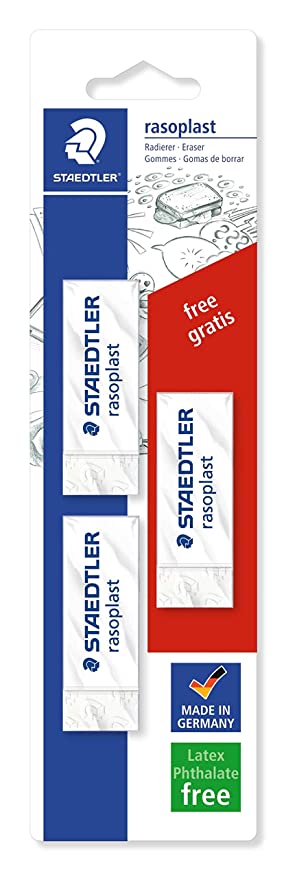 Staedtler Rsoplast Erasr B20 Blister Pack 2+1FREE - Al Masam Stationery LLC Main image