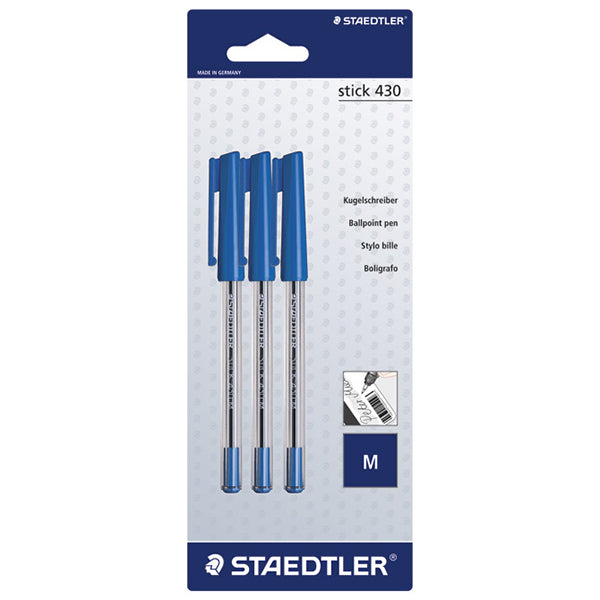 Staedtler Stick 430 Medium Blister of 3 Pcs - Al Masam Stationery LLC Main image
