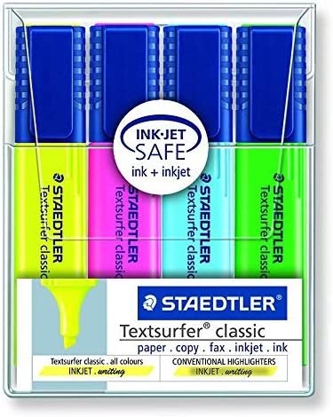 Staedtler Textsurfer Highlighter WLT (Pack of 4 Colours) - Al Masam Stationery LLC Main image